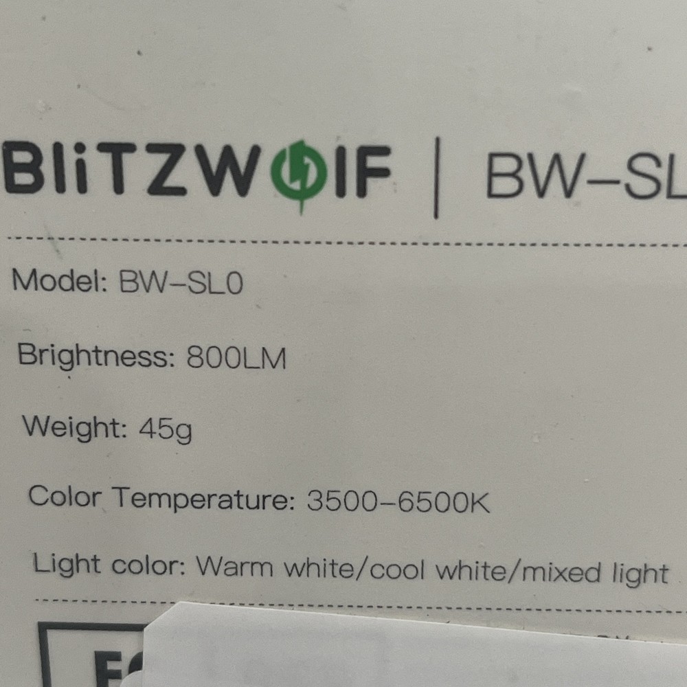 Blitzwolf BW-SL0 Selfie Ring Light 800LM