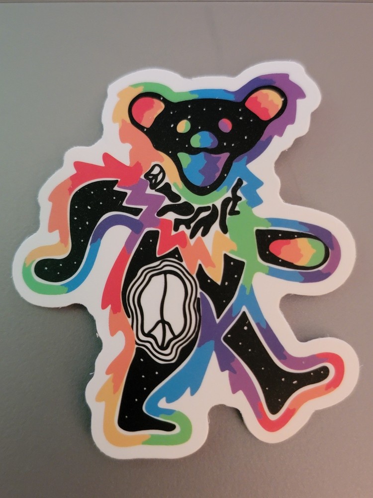 Peace Space Grateful Dead Bear Sticker