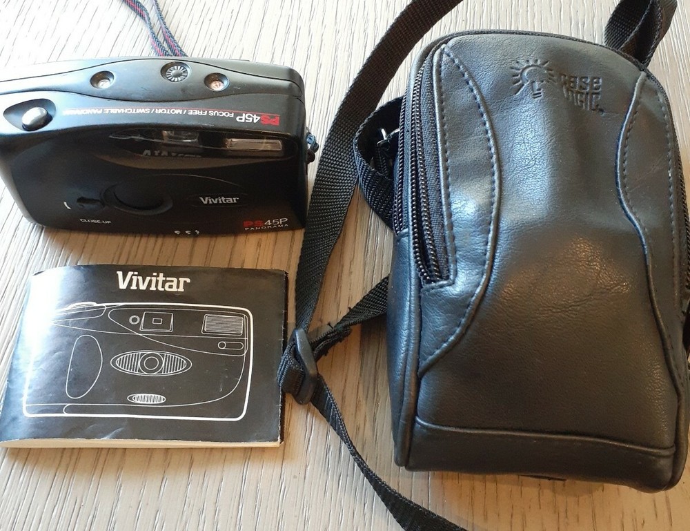 Vivitar Panorama Camera PS45P Focus Free Motor Switchable Case Untested