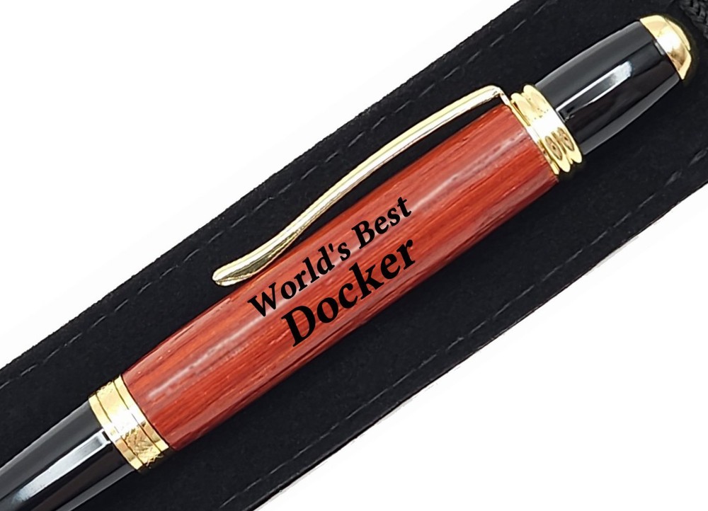 Gift For Docker World's Best Docker Present Engraved Pen