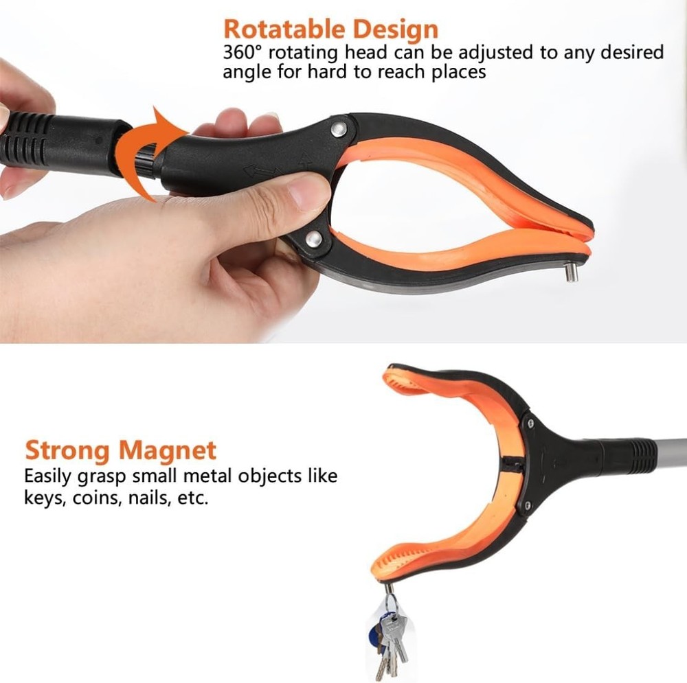 41" Foldable Grabber Reacher Tool - Adjustable Litter Picker Aid