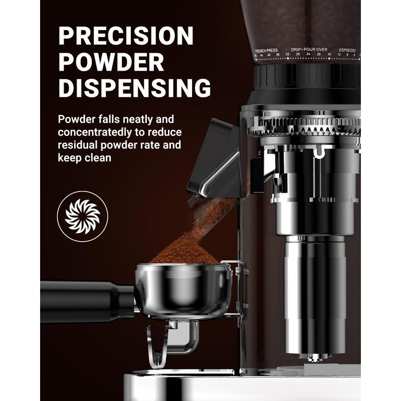 Coffee Grinder, Burr Coffee Bean Grinder for Home Use with 48 Precise