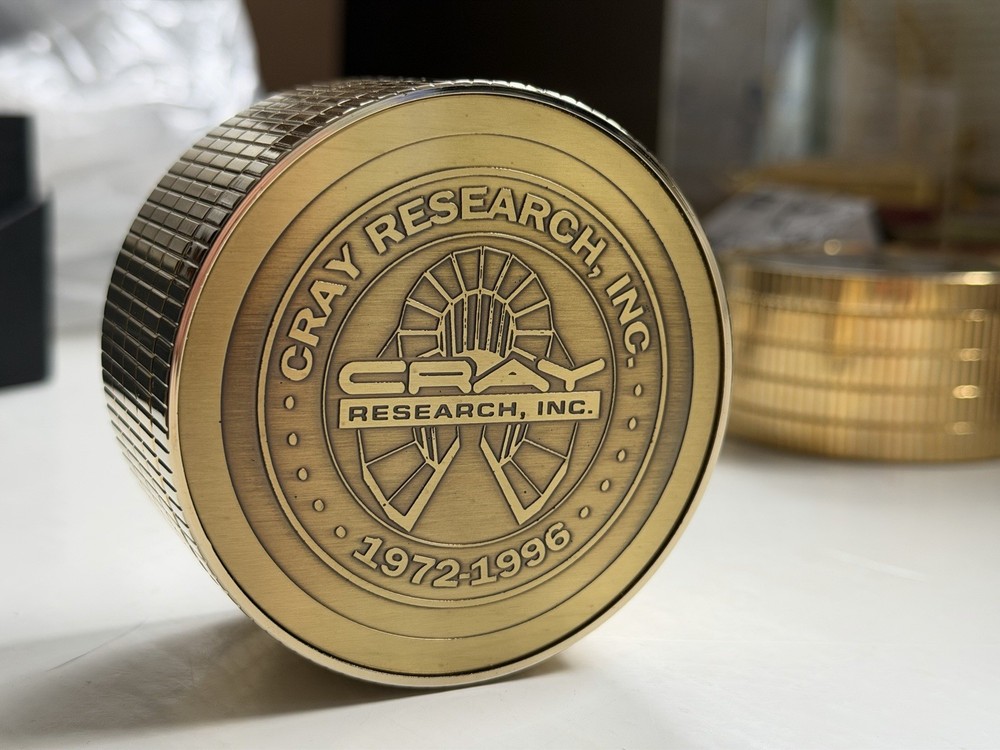 Cray Research, Inc. 1972-1996 Desktop Clock - Great condition, non-functioning.