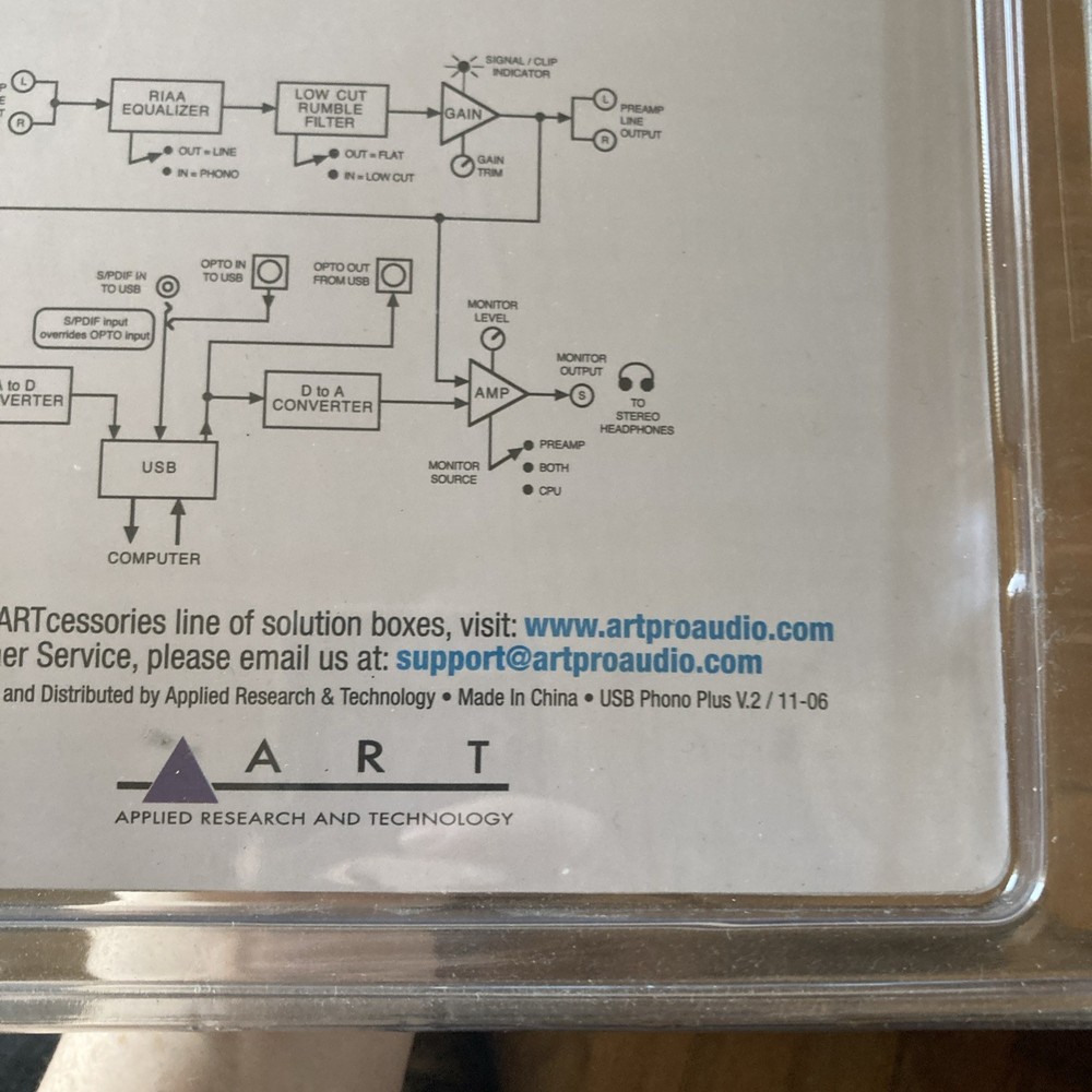 (C) ARTcessories USB Phono Vinyl Records Transfer Computer Interface