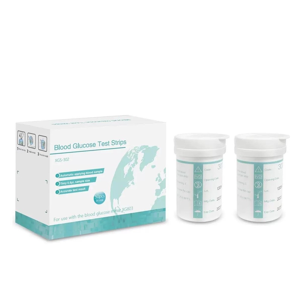 Home Automatic Blood Glucose Tester - No Code Portable Meter with Test Strips