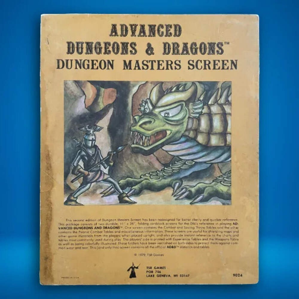 Dungeon Masters Screen REF1 9024 AD&D 1e