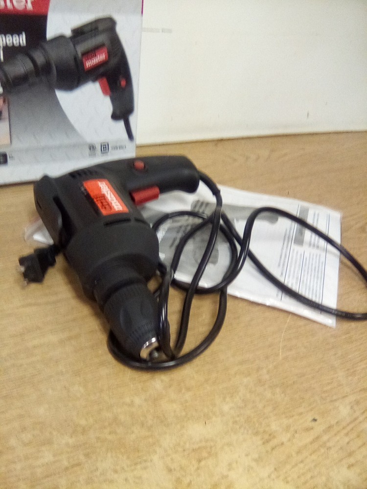 Drill Master 60614 3/8" Variable Speed Reversible Drill 120V