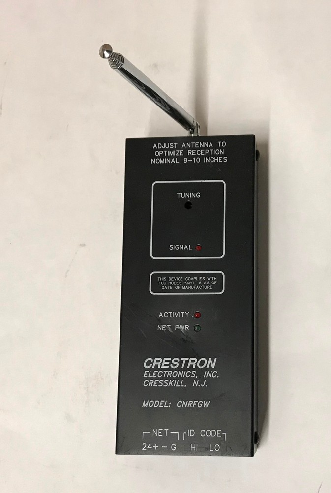 Crestron CNRFGW 1 Way RF Gateway Receiver Transmitter Module w/ Antenna