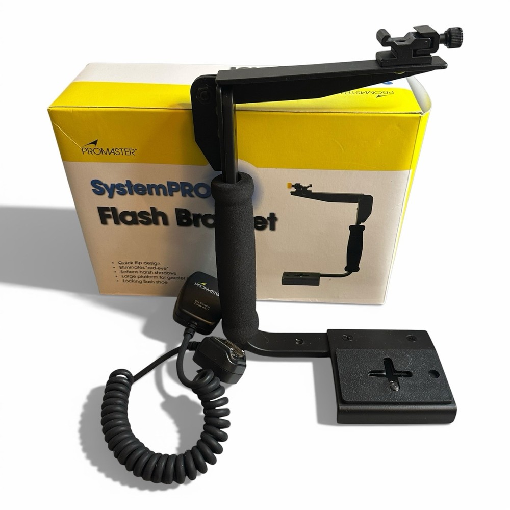 PROMASTER 6902 System Pro Flash Bracket For Canon DSLR Camera (New Open Box)