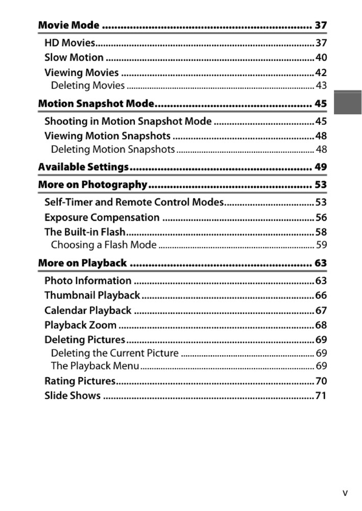 Nikon 1 J1 — User Reference Manual Guide — 219 Pages — Printed & Bound in USA
