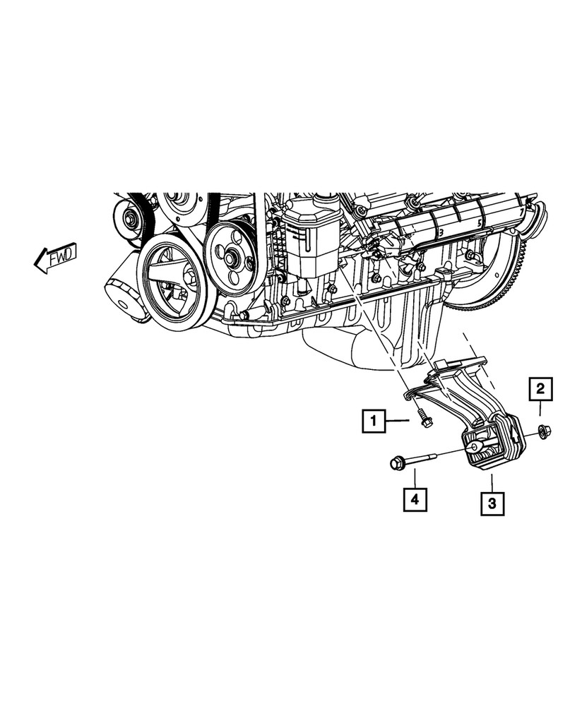 Genuine Mopar Engine Mount Nut Mounting 6512225AA