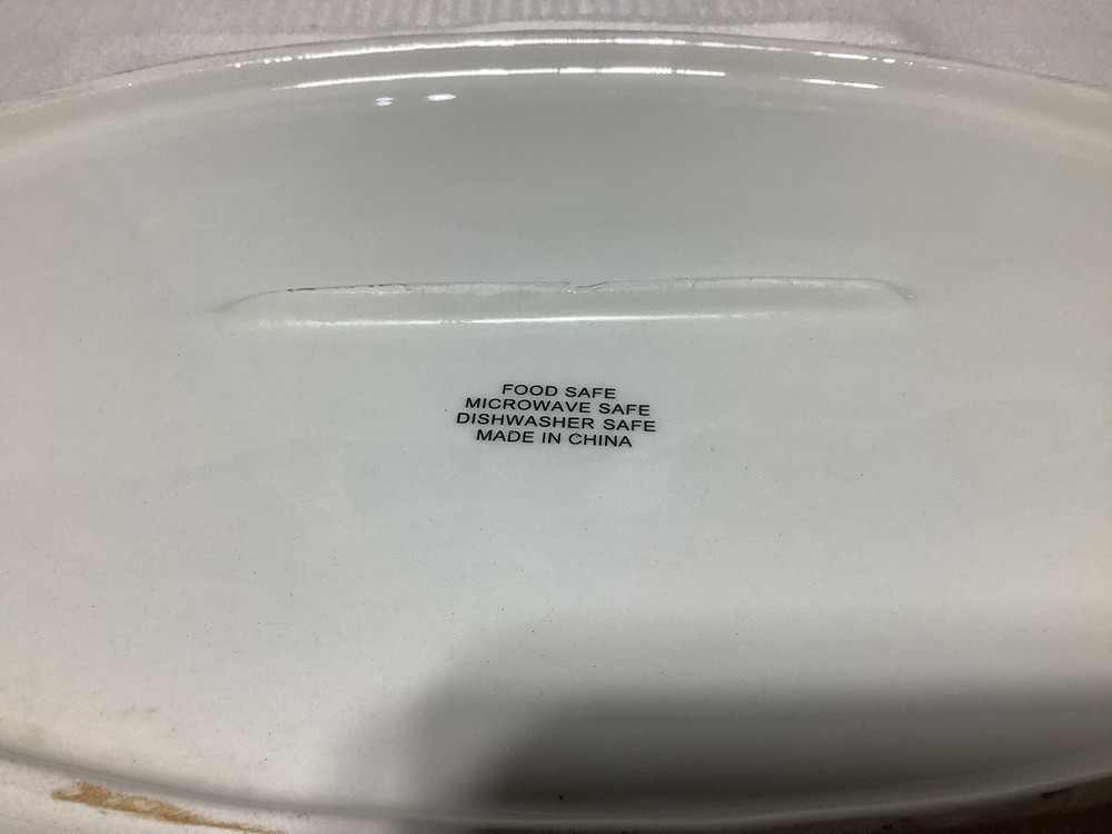 Oval Ceramic Easter Bunny Platter