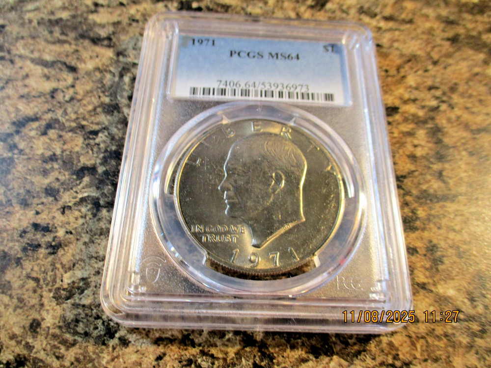 1971 EISENHOWER PCGS MS 64     6973