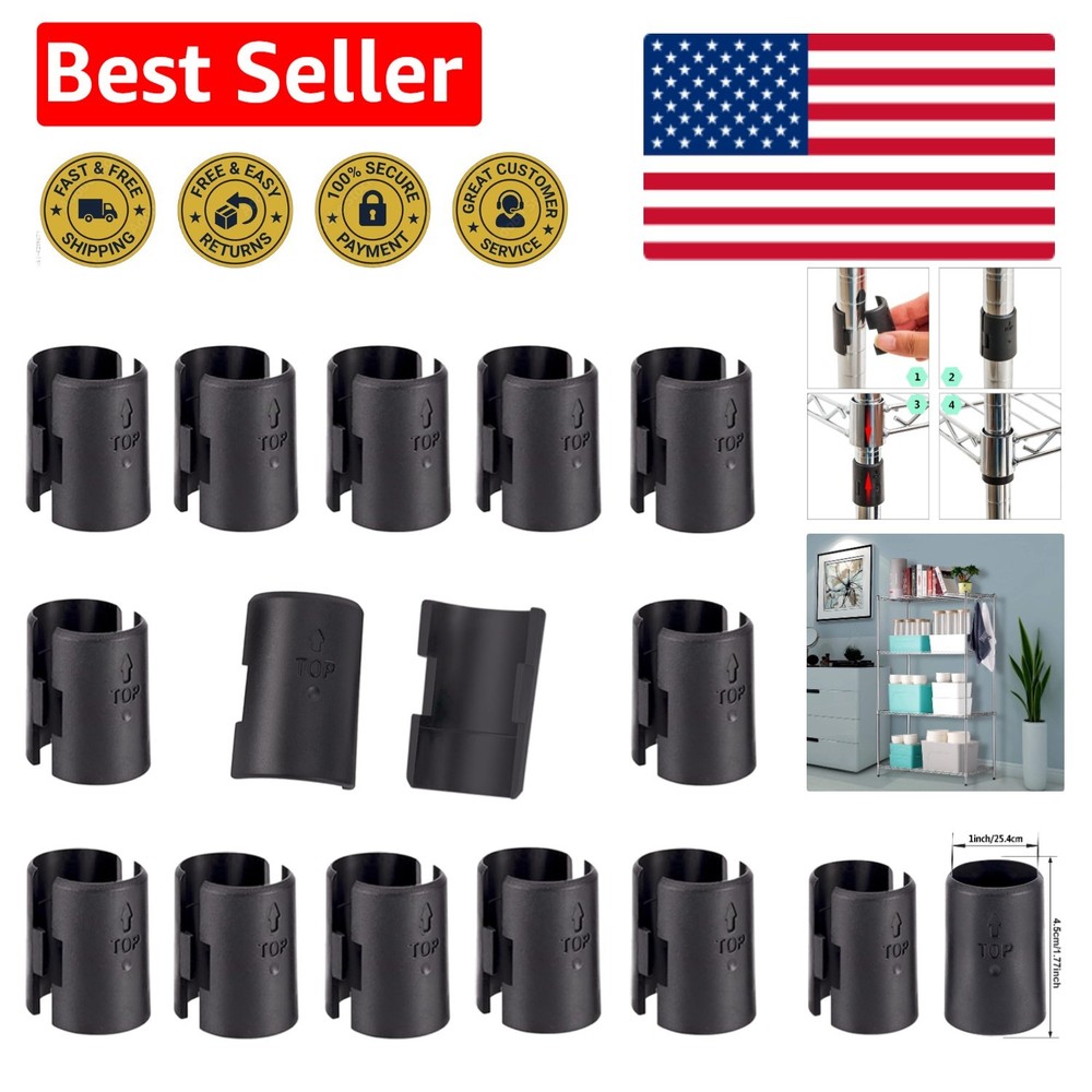 26 Durable Shelf Lock Clips for 1" Wire Shelving - Secure Storage Solution