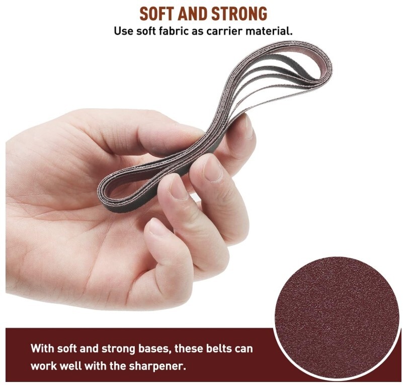 45 Pcs 1/2" x 12" Replacement Sharpening Belt Kit for Official Work Sharp