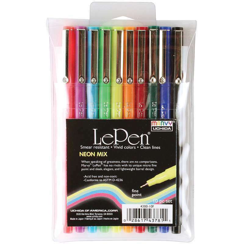 LePen Neon Set 10/Pkg NEW