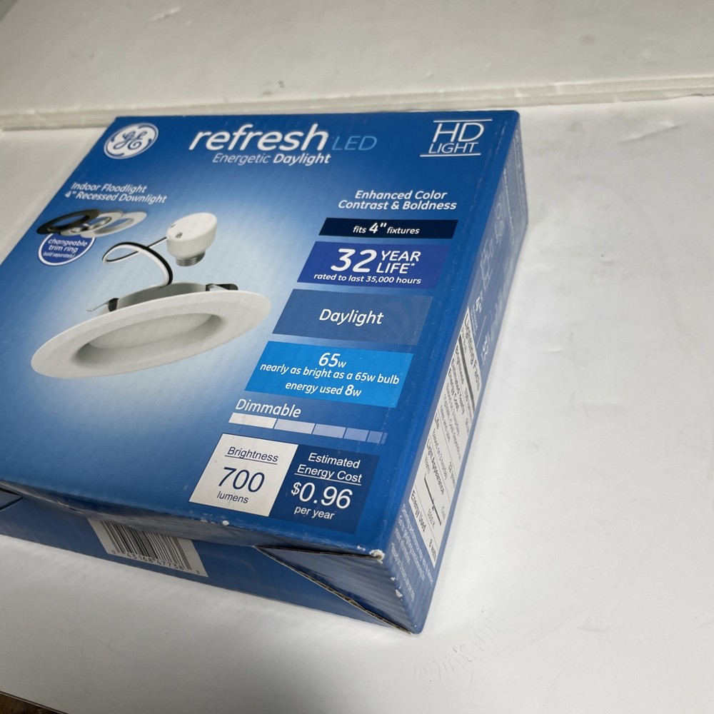 GE Refresh LED 4" White Round Dimmable Energetic Daylight