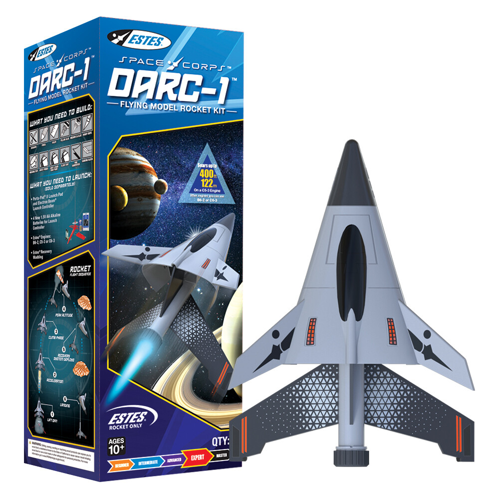 Estes Flying Model Rocket Kit Boxed Space Corps DARC-1 EST 7307