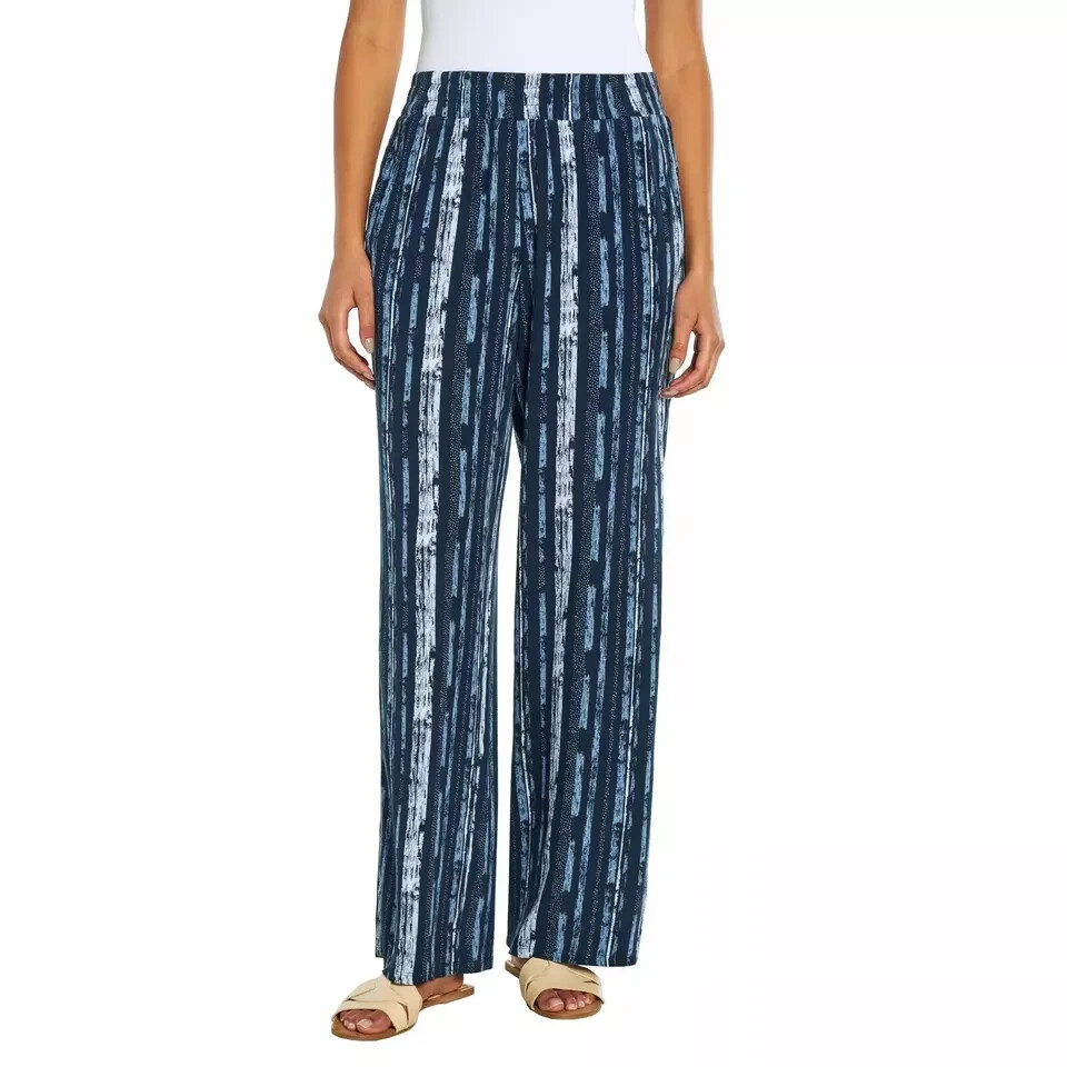 Three Dots Women's Elastic Pull On Pant with Pockets