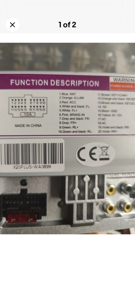 EONON X20 Plus 2Din CarPlay & Android Stereo for 20-pin Wire Harness