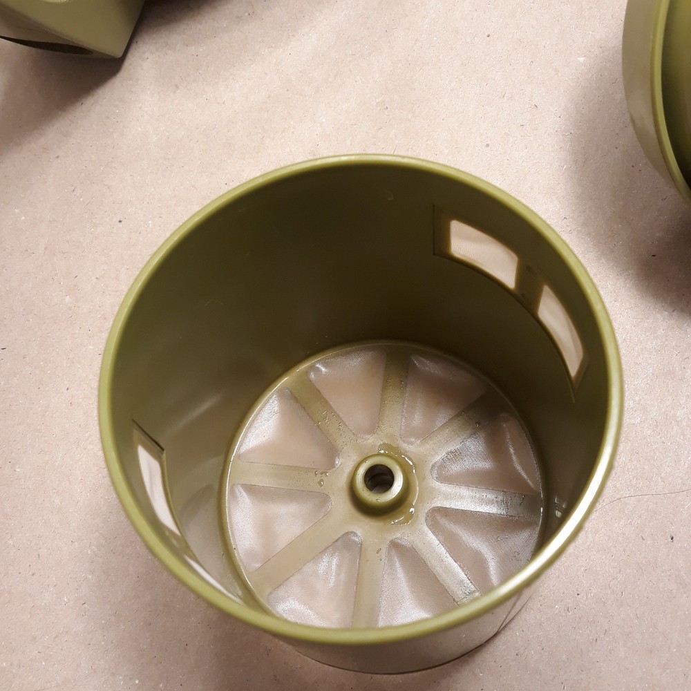 SUNBEAM COFFEEMASTER PERCOLATOR GREEN GLASS P-BT Missing Push Button On Handle