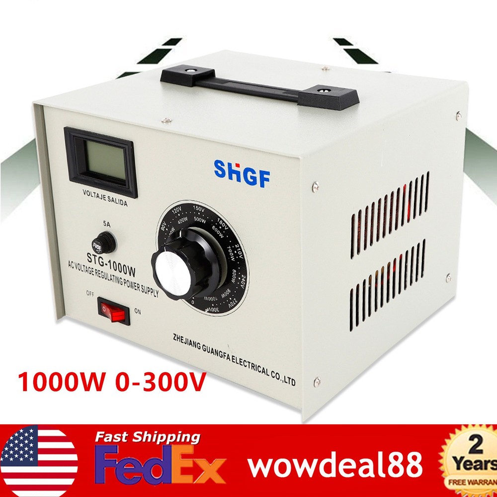 Voltage Regulator Single Phase AC 0-300V Variac Transformer Variable Home/ Shop