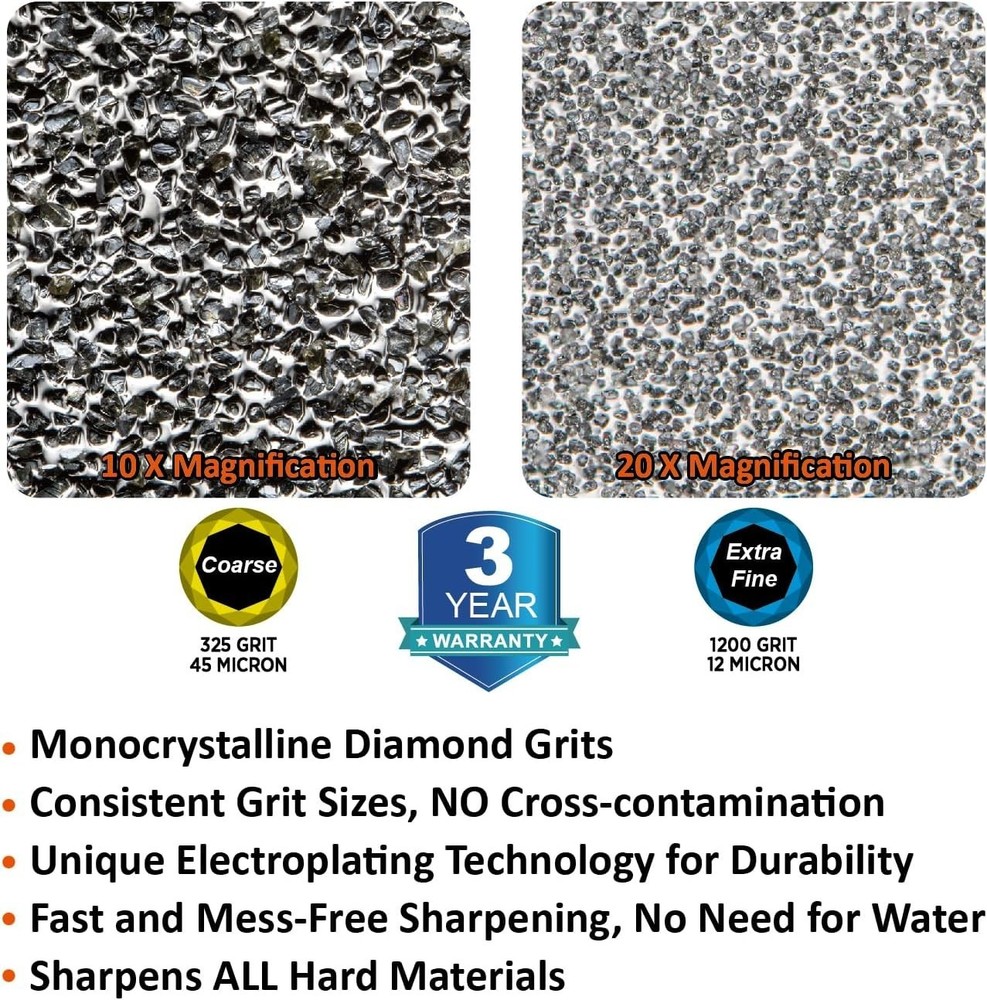 Garden Tool Sharpening Stone File Coarse/Extra Fine Grit