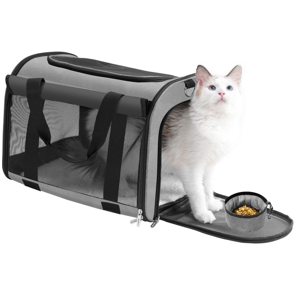 Cat Carrier Backpack - Multifunctional, Firm & Foldable with Roll-Up Shade, B...