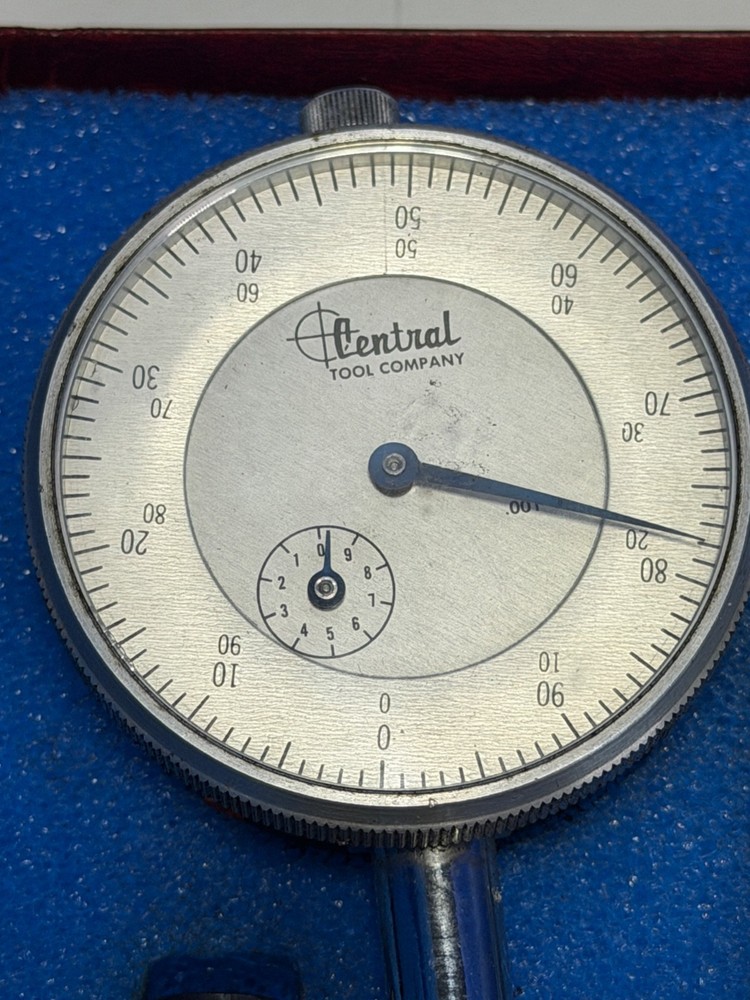 Central Tools Precision Dial Indicator W/ Magnetic Base 6406 - .001" ~Untested