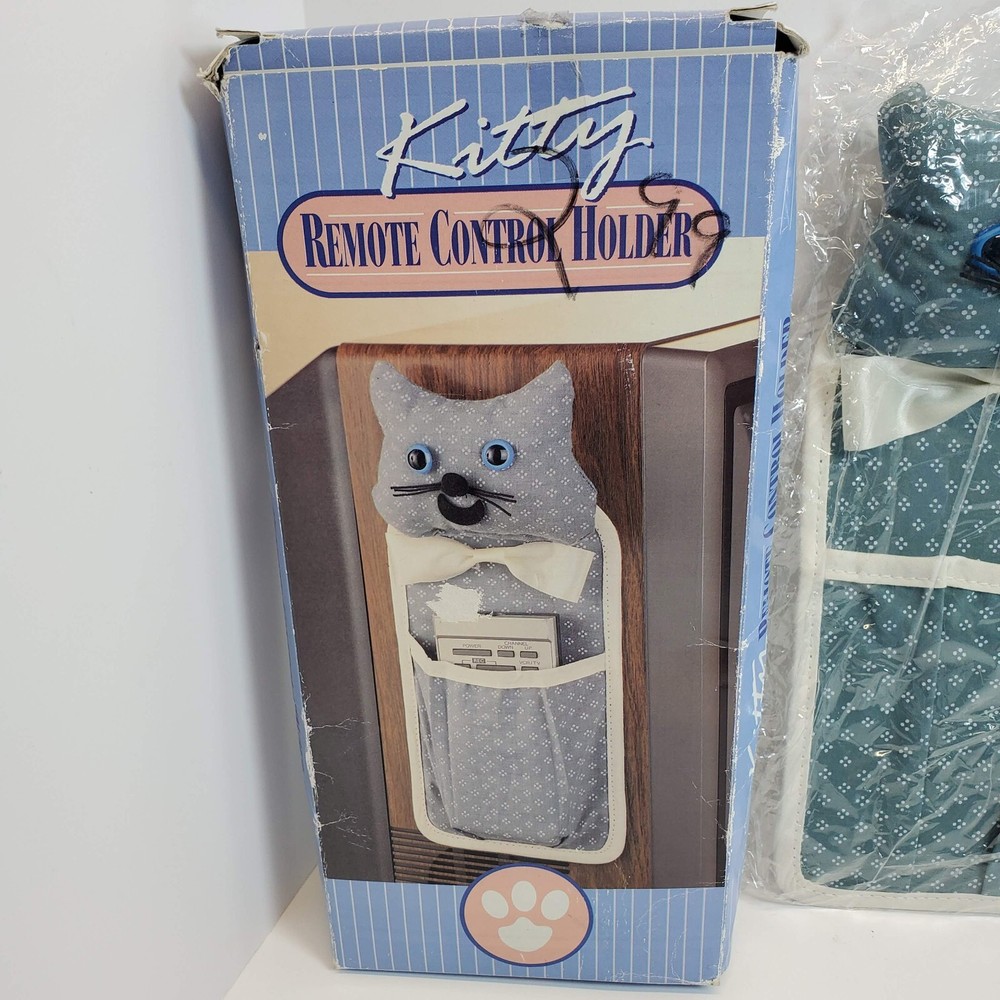 Vintage Kitty Cat Remote Control Holder 2 Pack
