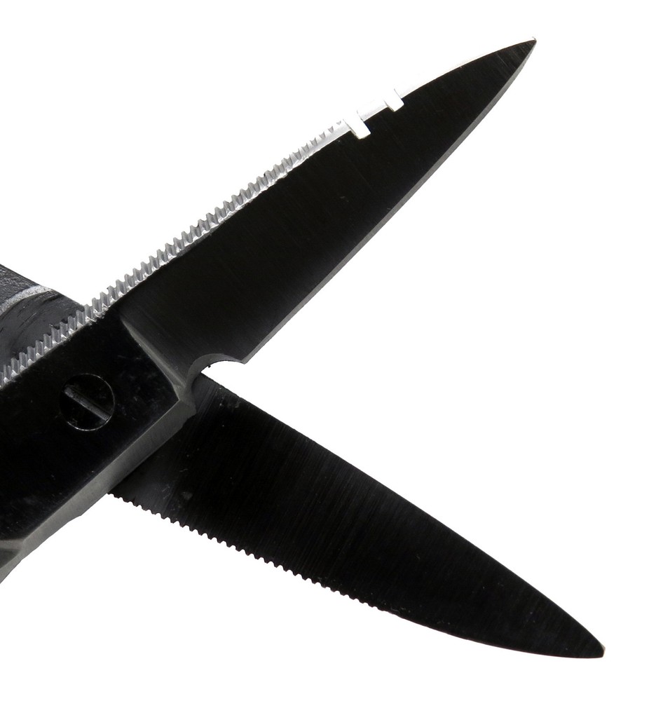 Multi-Purpose Electrician Black Scissors 5.25" Cutting Stripping Wires Tools