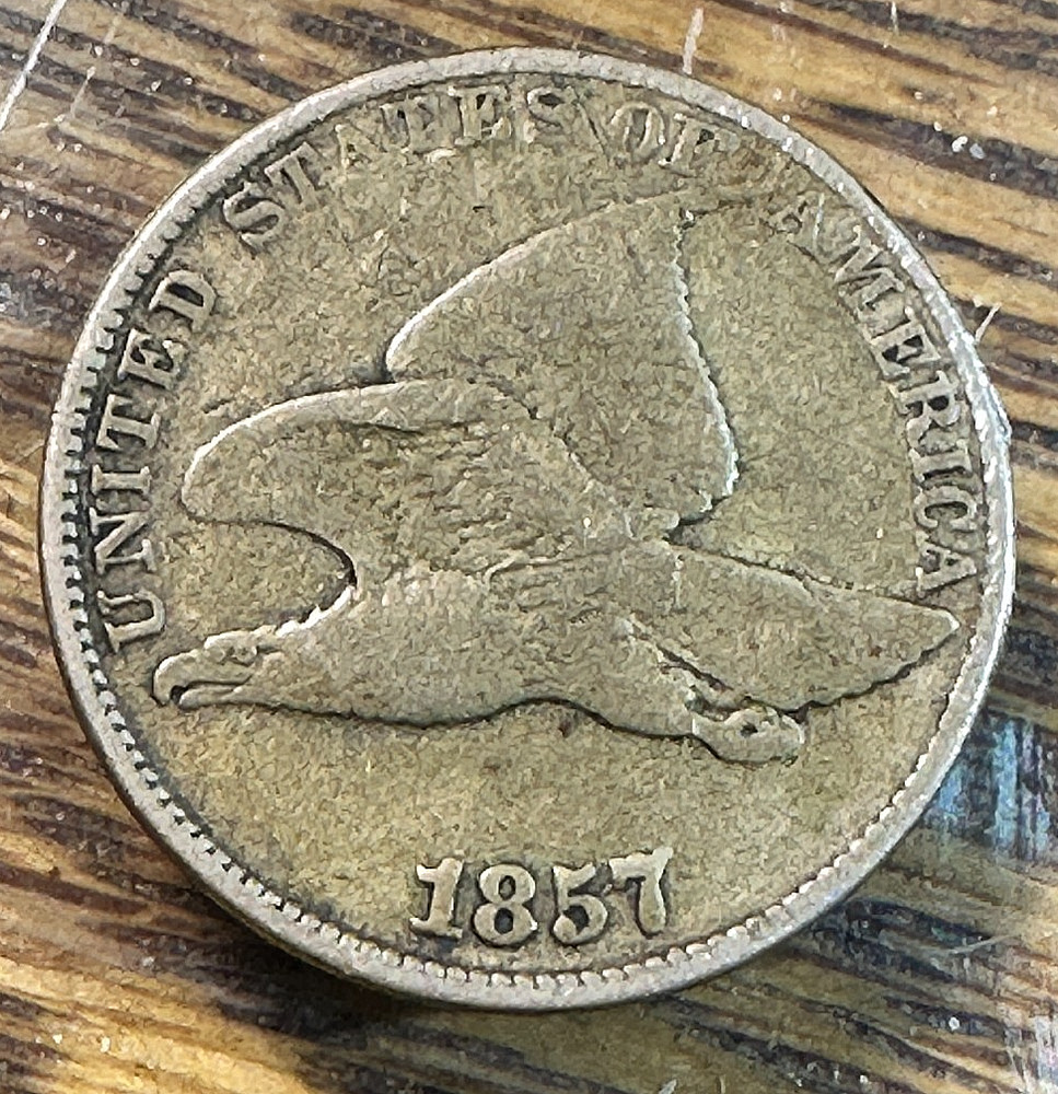 1857 Flying Eagle Cent Nice Original Fine Details CHRC
