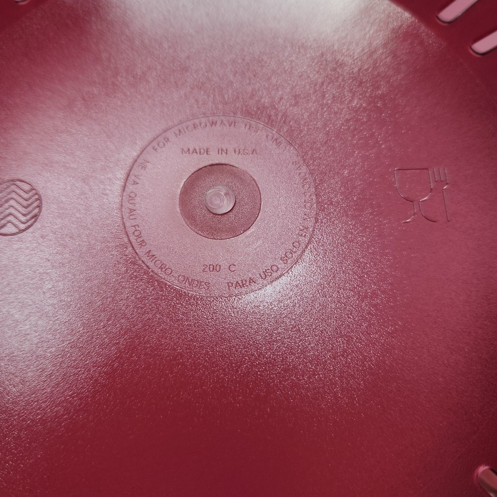 Vintage Tupperware TupperWave 5 Piece Cranberry Red Stack Cooker