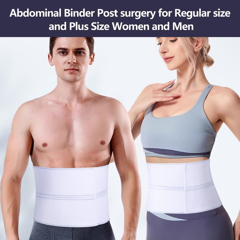 Elastic Universal Post Surgery Abdominal Binder Lower Waist Support Belt, Wid...