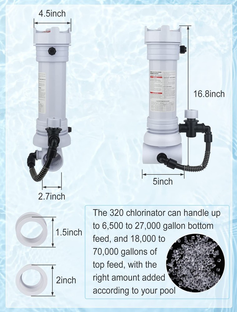 320 Pool Chlorinator Compatible with pentair Rainbow R171096 Automatic...