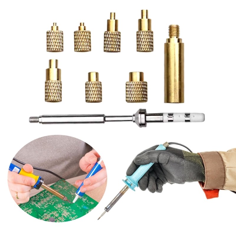 8 size Heat Set Insert Tips For Electronics Repair And Printer Maintenance