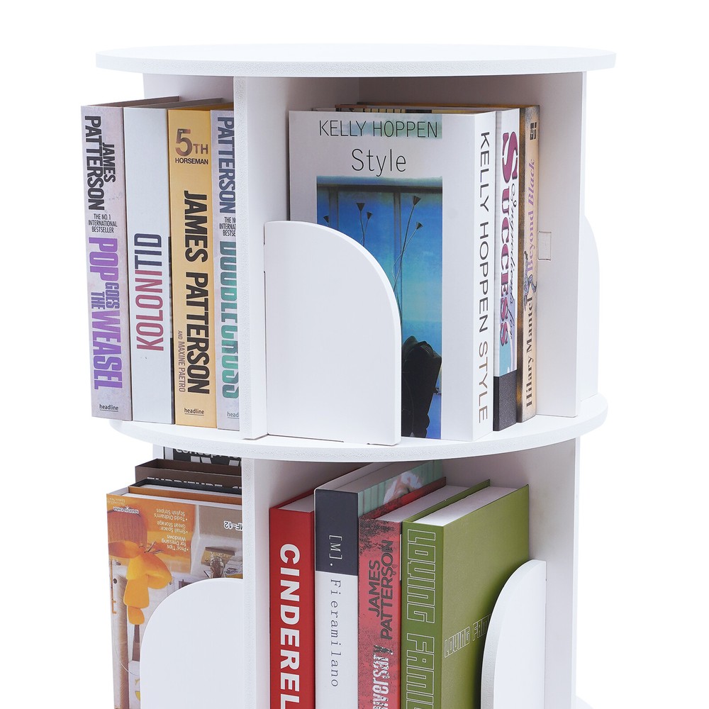 12-Compartments Stackable Shelf Bookshelf Organizer Holder Books Storage Stand