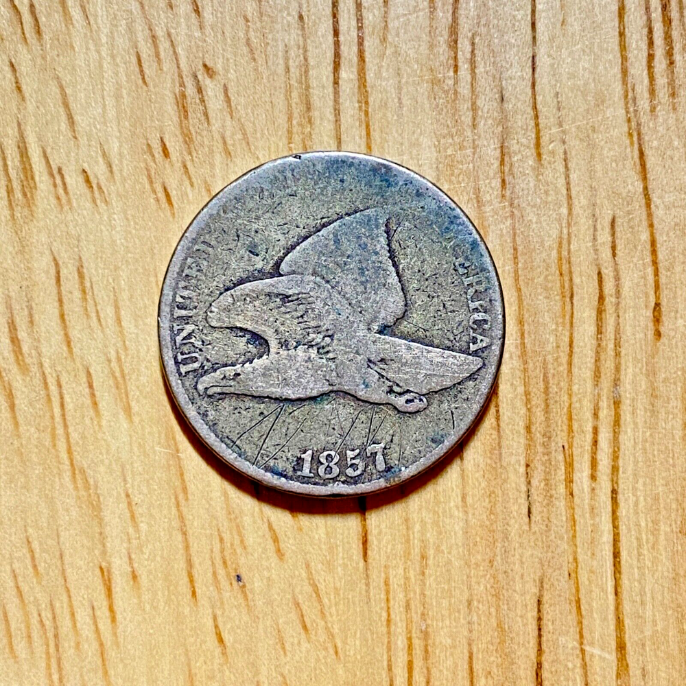 1857 FLYING EAGLE CENT - Good coin