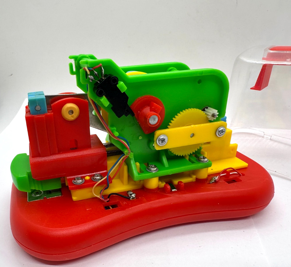 VTG 80s Battery Operated Stapling Machine Clear Electronic Stapler (NOT WORKING)