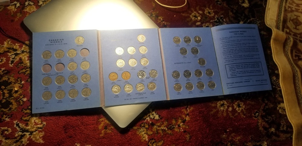 Canada 5 Cent Nickel Album Partial Filled.