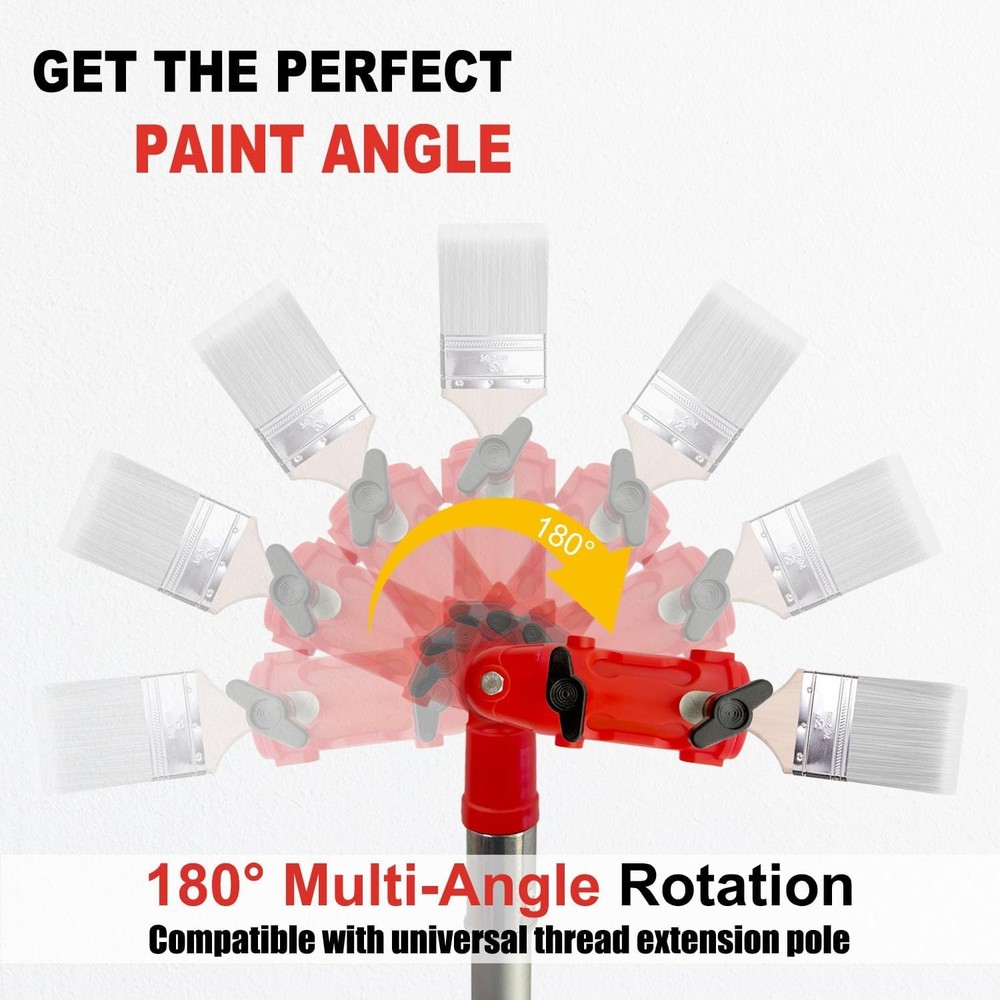 Multi Angle Paint Brush Extender Long Handle Extension Pole For Painting Tools