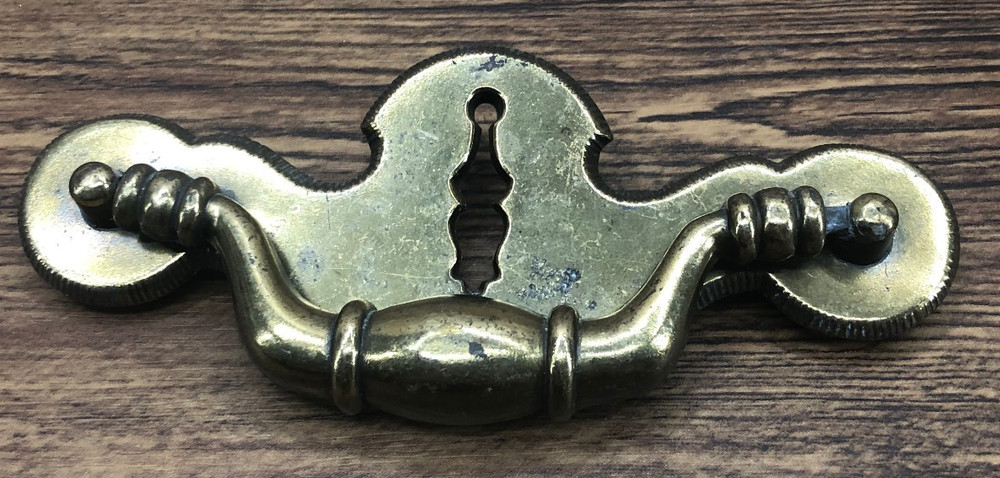 Vintage Brass Drop Bail Handle Drawer Pull  5 5/8"  #039