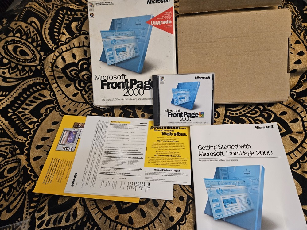 Microsoft FrontPage 2000 – Full Retail Version – NEW  Web Design Software