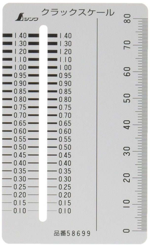 SHINWA 58699 stainless CRACK SCALE