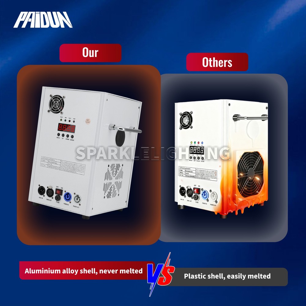 PAIDUN Large Cold Spark Machine 850W DMX512 Firework Stage Effect DJ Show Event