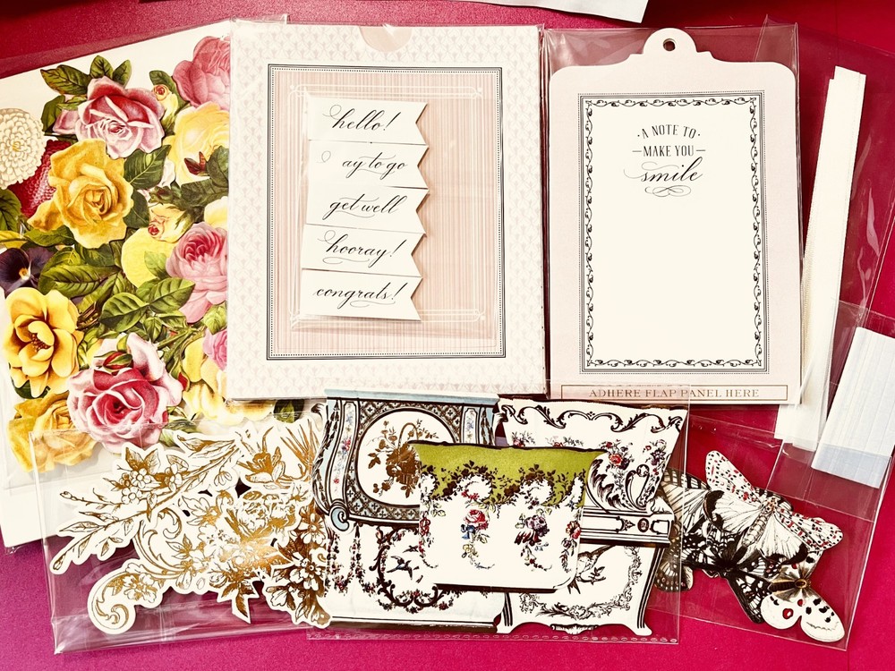 Anna Griffin Slider Flowers on Vases - Message Pulls up - 5 Unique Cards - LOOK!