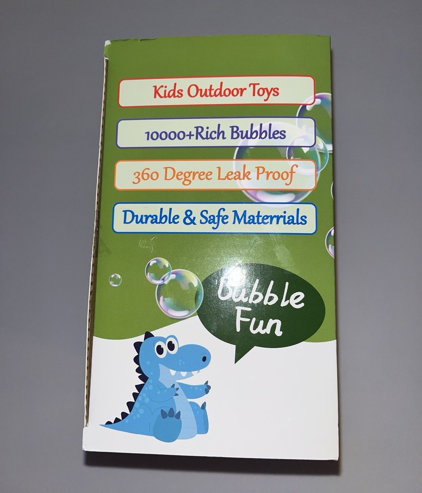Bubble Fun Dinosaur Automatic Bubble Gun Toy for Kids 3+ Years