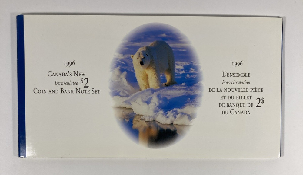 1996 Canada $2 Coin and Bank Note Set. OGP.