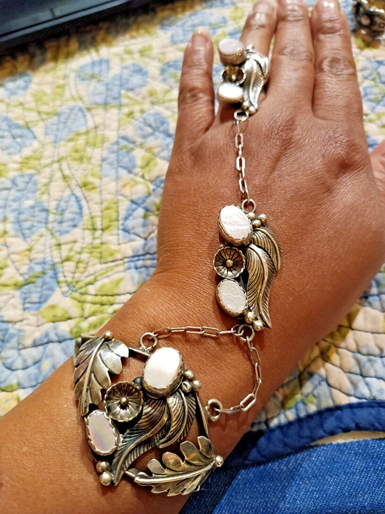 sterling southwestern cuff and ring