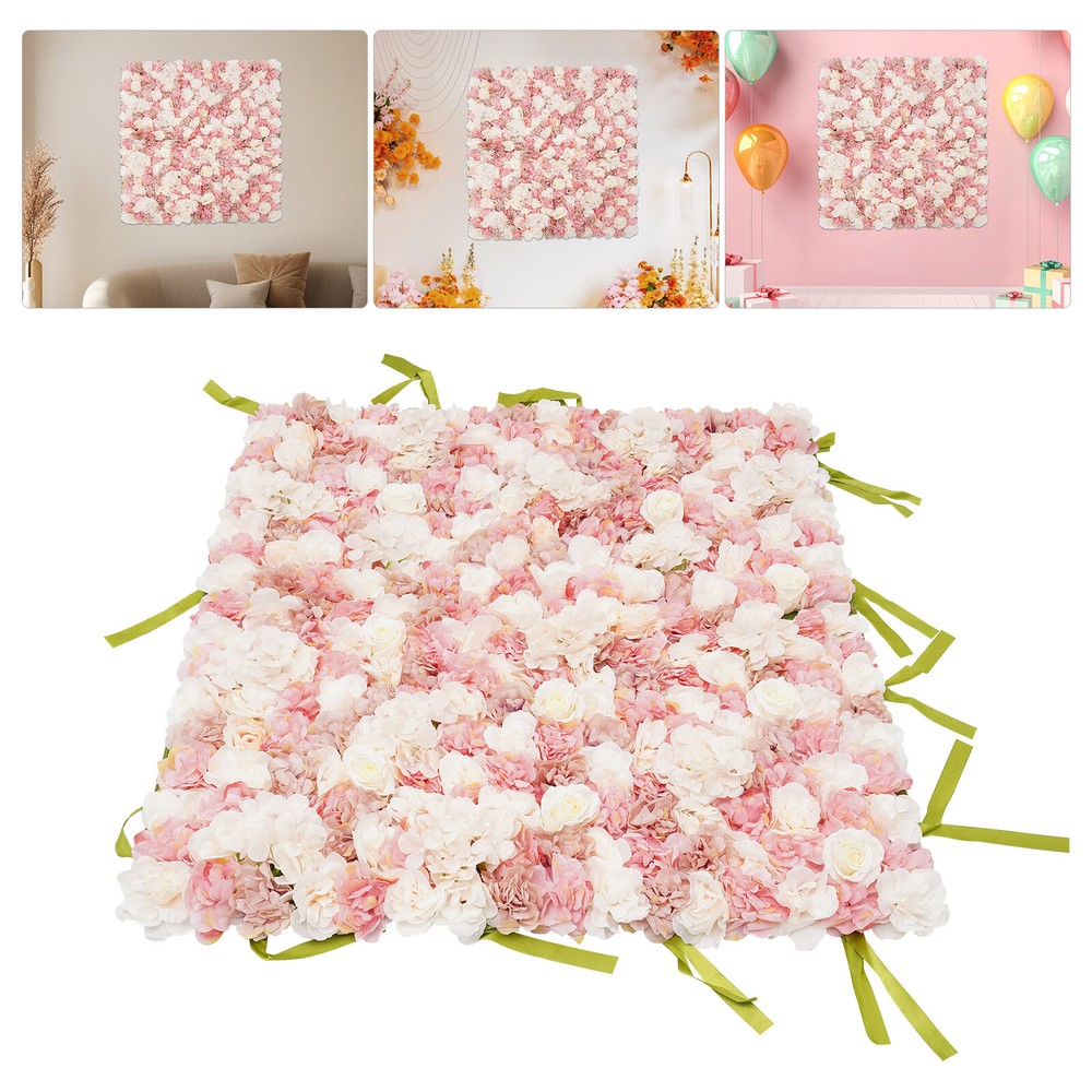 Reusable Artificial Flower Wall Panel Silk Rose Flower Panel For Wedding Hotel